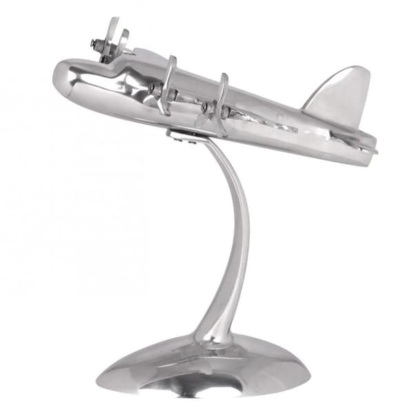 Rootz Design Deco Airplane potkuri alumiinin väristä hopeaa