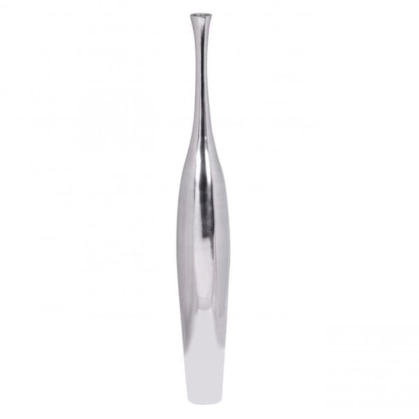 Rootz Deco Vas Flaska Design L alu aluminium dekoration Wohndeko modern Vas silver bordsdekoration Designvase