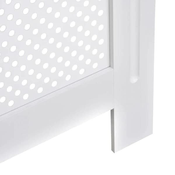 Rootz Radiator Cover - Varme Cover - Træ Radiator Cover - Hvid - 78l X 19w X 82h cm