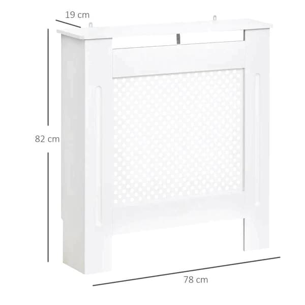 Rootz Radiator Cover - Varme Cover - Træ Radiator Cover - Hvid - 78l X 19w X 82h cm