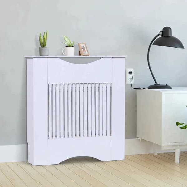 Rootz Kølerdæksel - Varmeafdækning - Dæksel - Træ - Hvid - 78W x 19D x 82Hcm