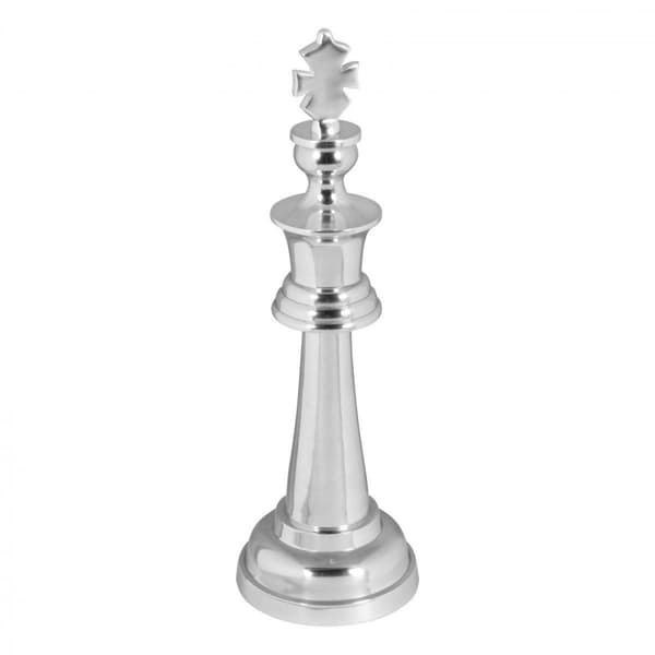 Rootz Decoration Schackpjäs - Aluminiumdekoration - Stort schackpjäs - Kung - Design Skulptur - 70cm hög
