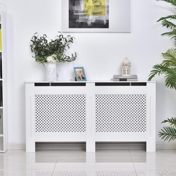 Rootz kølerdæksel - hvid - konstrueret træ - 59,84 cm x 7,48 cm x 32,28 cm
