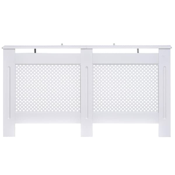 Rootz kølerdæksel - hvid - konstrueret træ - 59,84 cm x 7,48 cm x 32,28 cm