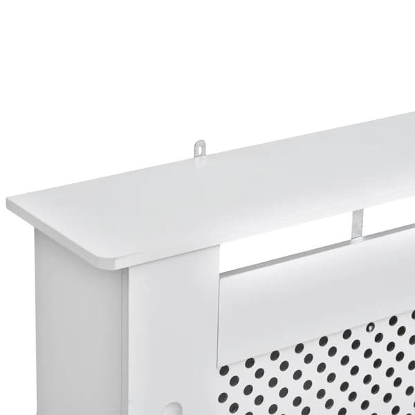 Rootz Radiator Cover - Heating Cover - Wood Radiator Cover - Home Furniture - White - W112 X D19 X H82cm