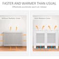 Miniatyrbillede 6 af 8: Rootz Radiator Cover - Heating Cover - Wood Radiator Cover - Home Furniture - White - W112 X D19 X H82cm