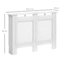 Miniatyrbillede 8 af 8: Rootz Radiator Cover - Heating Cover - Wood Radiator Cover - Home Furniture - White - W112 X D19 X H82cm