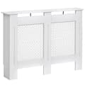 Miniatyrbillede 1 af 8: Rootz Radiator Cover - Heating Cover - Wood Radiator Cover - Home Furniture - White - W112 X D19 X H82cm