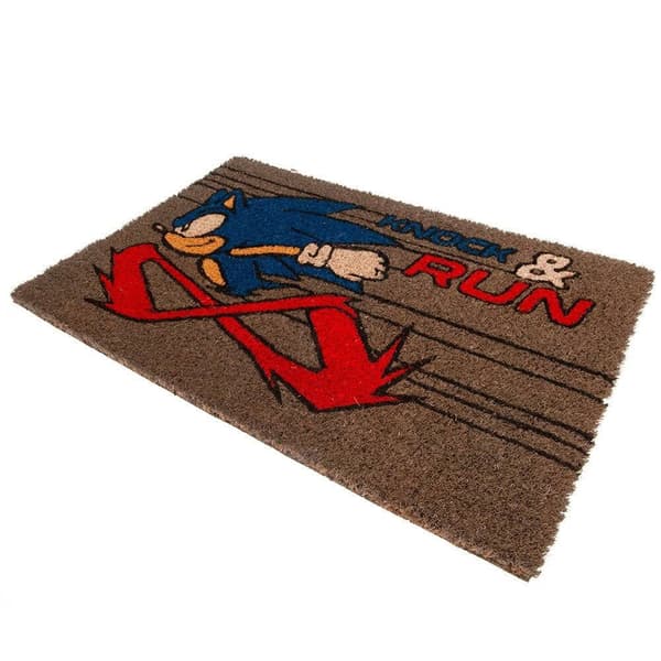 Sonic The Hedgehog Knock And Run Door Mat Light Grey/Blue/Red One Size