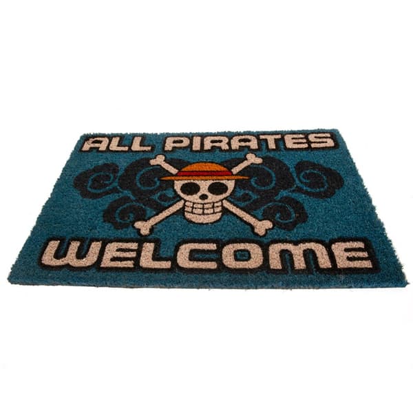 One Piece Jolly Roger Door Mat Vibrant Blue 40cm x 60cm