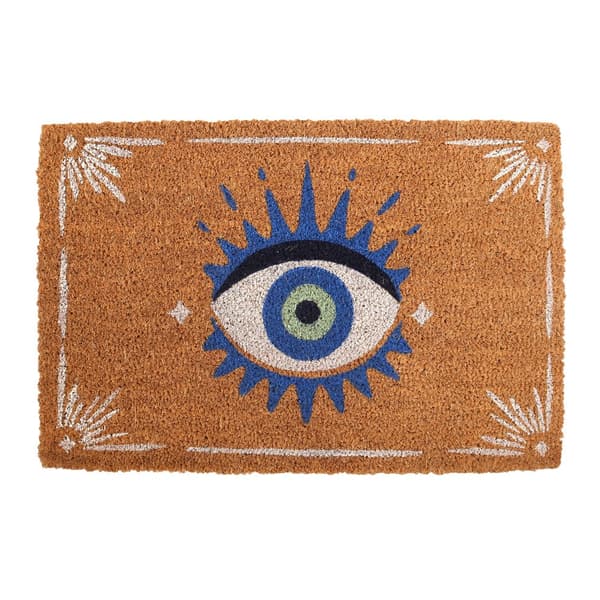 Something Different All Seeing Eye Door Mat Natural/Blue One Size