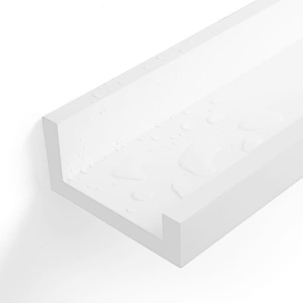 Rootz Flytande vägghylla - Mångsidig - Byggd för att hålla - Designad för foton - Beslagsväska - Barnböcker - E1 Klass MDF-högglanslack - Vit - 38 x 1