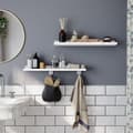 Miniatyrbillede 2 af 7: Rootz flydende hyldersæt - Alsidigt - Bygget til at holde - Designet til fotos - Beslagstaske - Børnebøger - 2 blanke - E1 klasse MDF-højglans lak - H