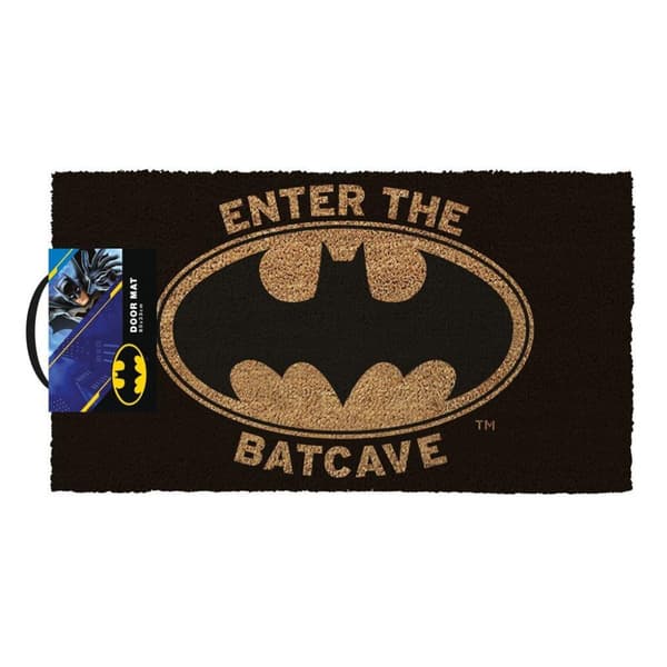 Batman Welcome To The Batcave Door Mat Black/Brown 60cm x 33cm