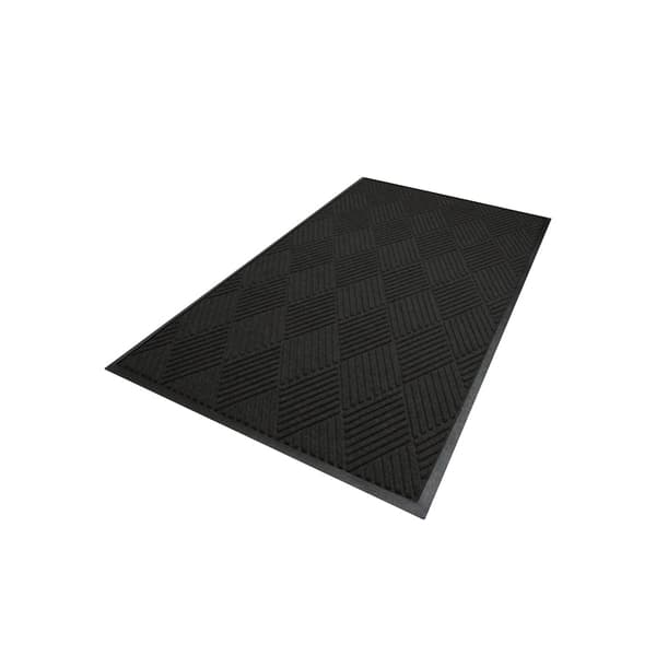 Waterhog Diamond Dørmåtte 90x150 cm - Gummikant - Antracit