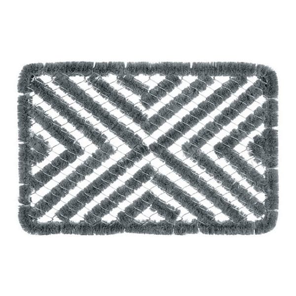 Groundsman Wire Rectangular Boot Scraper Mat Grey/Silver 40cm x 60cm