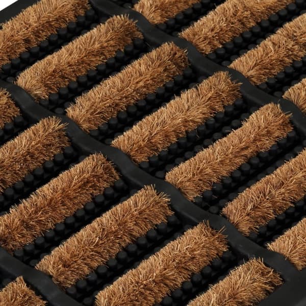 vidaXL dørmåtte 45x75 cm rektangulær gummi og coir