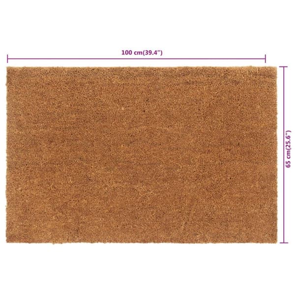 vidaXL Dørmatte naturlig 65x100 cm tuftet kokosfiber