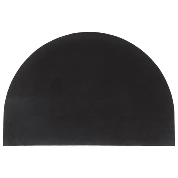 vidaXL dørmåtte 60x90 cm halvrund tuftet coir naturfarvet