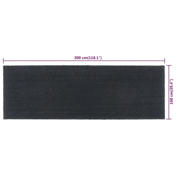 vidaXL Dørmatte mørkegrå 100x300 cm tuftet kokosfiber
