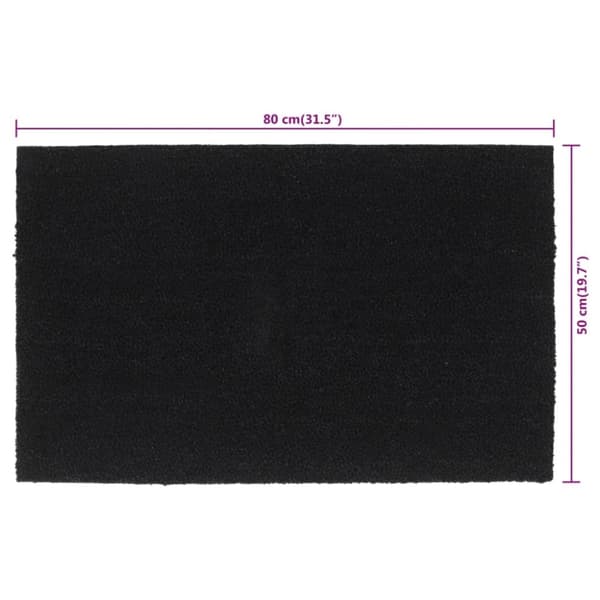 vidaXL Ovimatto musta 50x80 cm tuftattu kookos