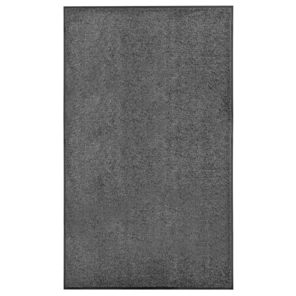 vaskbar dørmåtte 90x150 cm antracitgrå