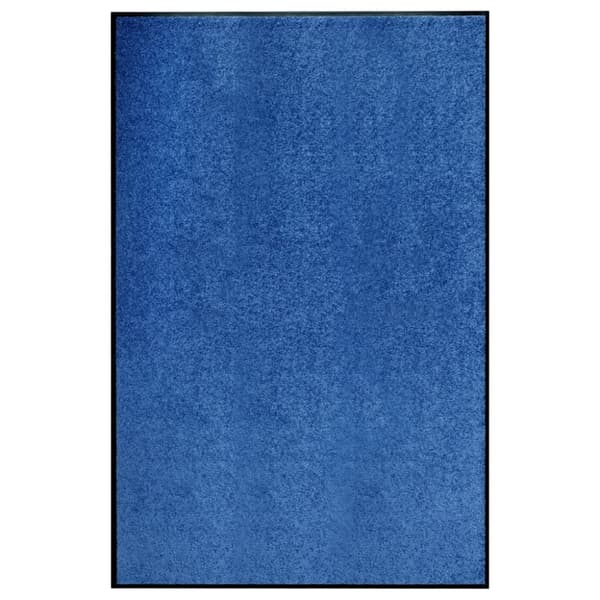 vaskbar dørmåtte 120x180 cm blå