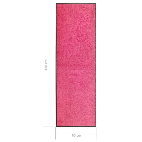 Dörrmatta tvättbar rosa 60x180 cm