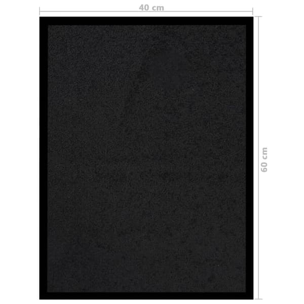 dørmåtte 40x60 cm sort