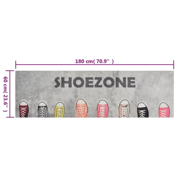 køkkentæppe 60x180 cm Shoezone-design vaskbart fløjl