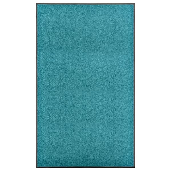 Dörrmatta tvättbar cyan 90x150 cm