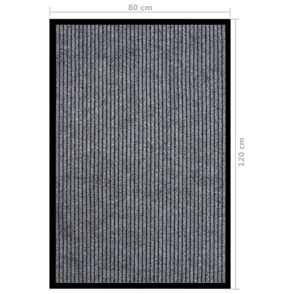 dørmåtte 80x120 cm stribet grå