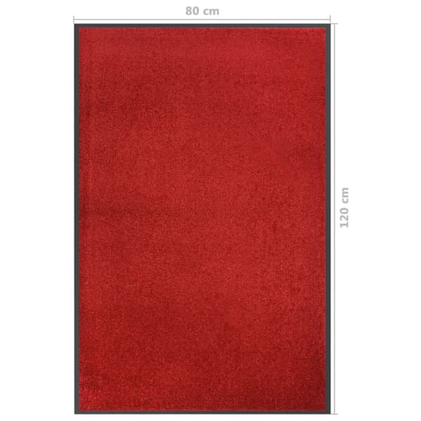 dørmåtte 80x120 cm rød