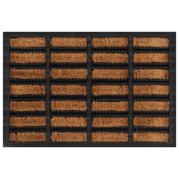 vidaXL dørmåtte 40x60 cm rektangulær gummi og coir