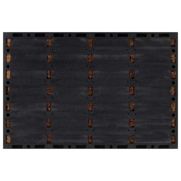 vidaXL Dørmatte rektangulær 40x60 cm gummi og kokosfiber