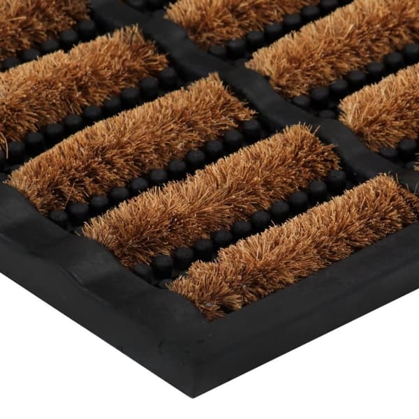 vidaXL Dørmatte rektangulær 40x60 cm gummi og kokosfiber