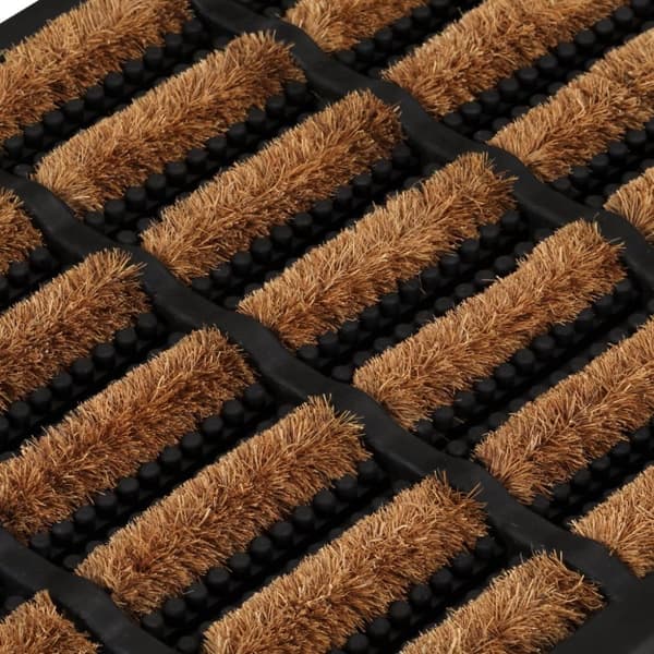 vidaXL Dørmatte rektangulær 40x60 cm gummi og kokosfiber