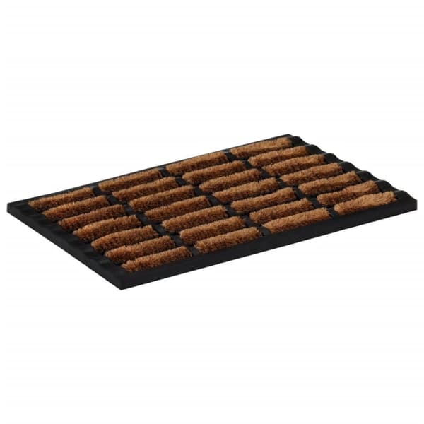 vidaXL Dørmatte rektangulær 40x60 cm gummi og kokosfiber