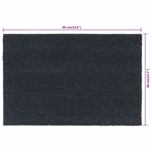 vidaXL dørmåtter 2 stk. 40x60 cm tuftet coir mørkegrå