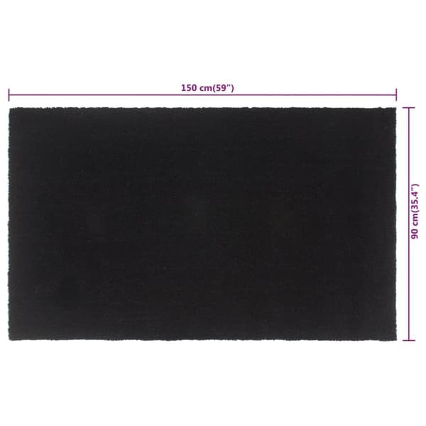 vidaXL Dørmatte svart 90x150 cm tuftet kokosfiber