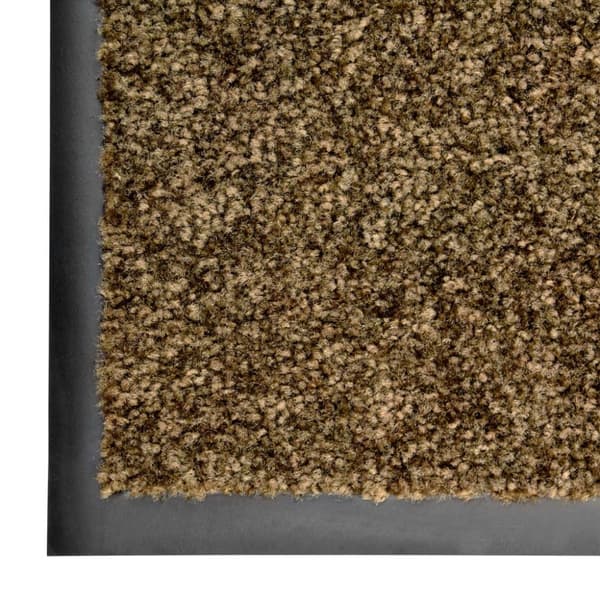 vaskbar dørmåtte 60x180 cm brun