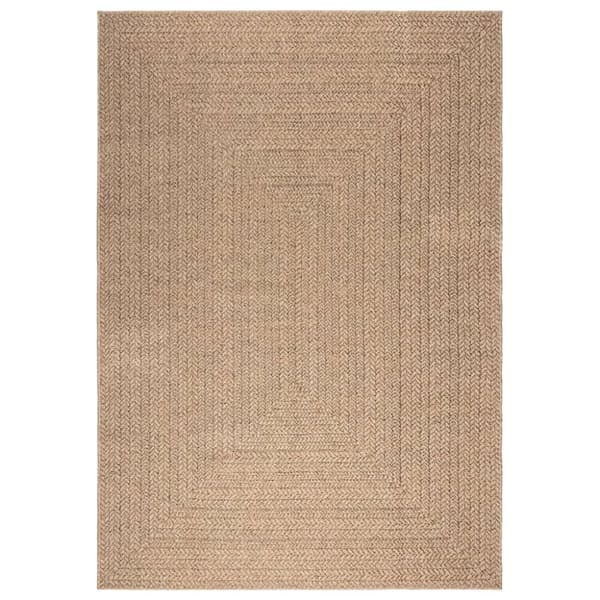 gulvtæppe ZIZUR 160x230 cm jute-look indendørs og udendørs