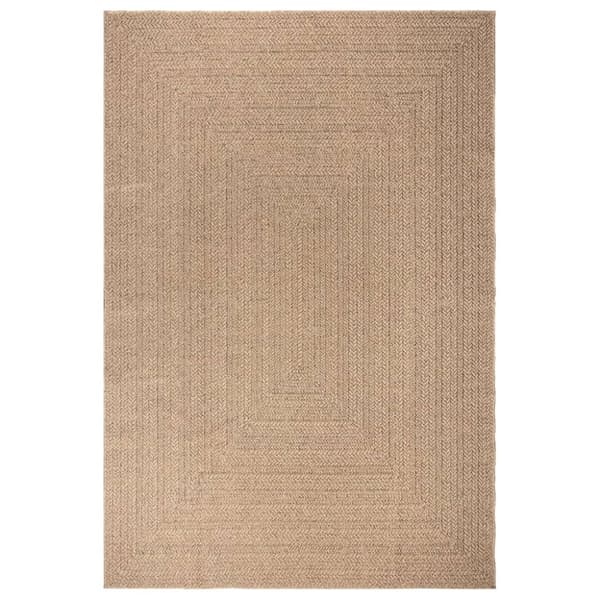gulvtæppe ZIZUR 200x290 cm jute-look indendørs og udendørs