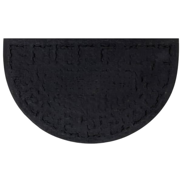 vidaXL Dørmatte halvrund 45x75 cm gummi og kokosfiber