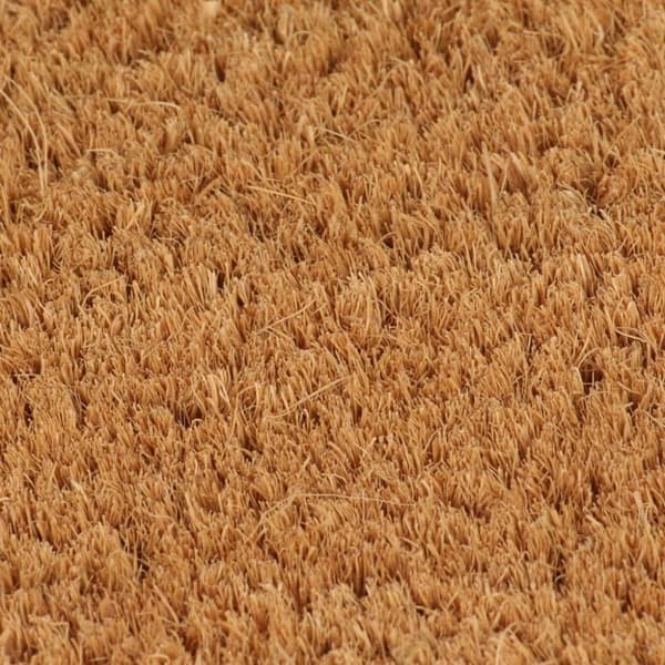 vidaXL Dørmatte naturlig halvrund 40x60 cm tuftet kokosfiber