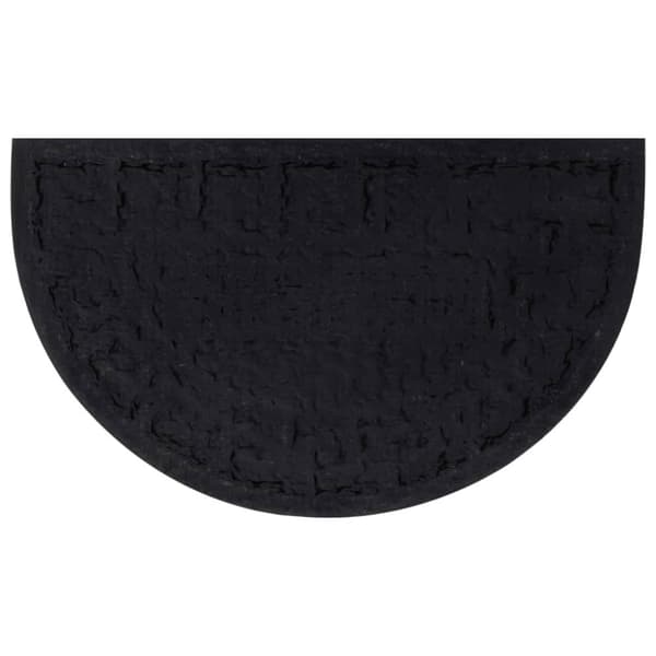 vidaXL Dørmatte halvrund 45x75 cm gummi og kokosfiber