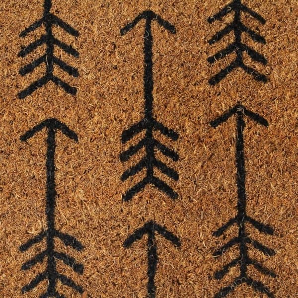 vidaXL Dørmatte naturlig 45x75 cm tuftet kokosfiber