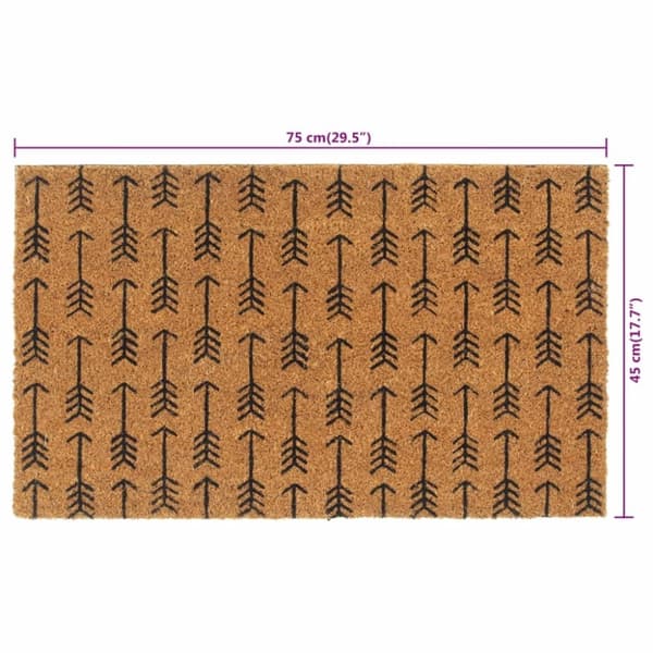 vidaXL Dørmatte naturlig 45x75 cm tuftet kokosfiber