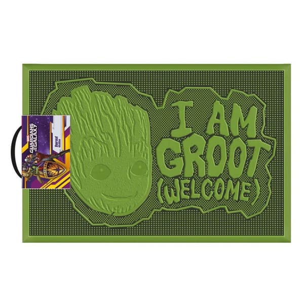 Guardians Of The Galaxy I Am Groot Welcome Door Mat Green One Size