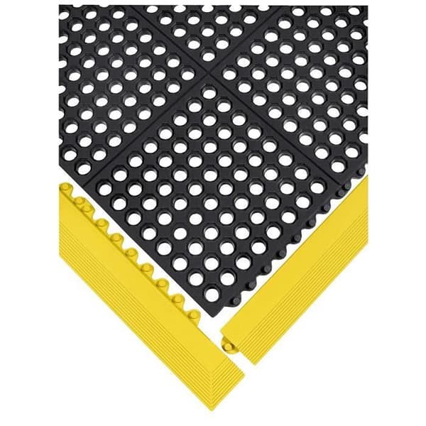 Wearwell 572.58 X 3 x 3nbrbk 24/Sept anti-trötthet solid Matta, 91 cm x 91 cm, Svart - 572.58x3x3NBRBK